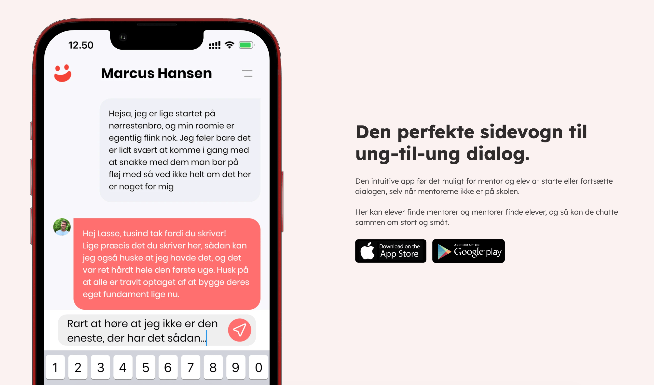 Chat interface med mentor